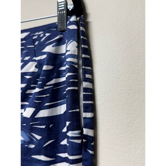 LAFAYETTE 148 Stanton Blue/White Print Trousers, Sz 8 - Picture 5 of 10